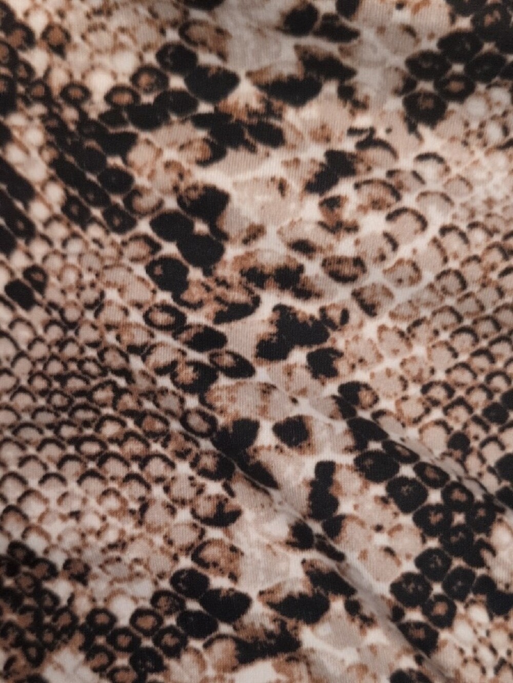 Leith Snake-Print Midi Dress in Brown Black Cream - Picture 3 of 4